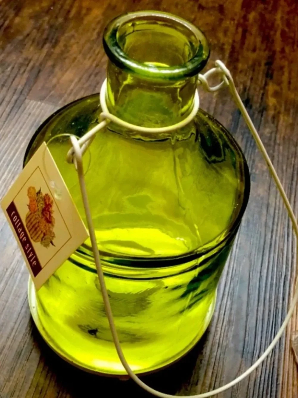 Hanging Glass Bottle Lanterns | Indoor Outdoor Tea Light Holders | Choose Color